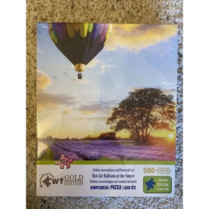 Jigsaw Puzzle 500 Pieces Gold Edition Hot air balloons At Sunset Wuundentoy